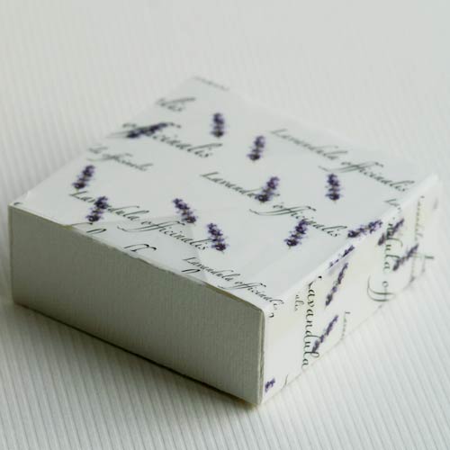 Faltkarton von Olionatura® (Plottervorlage) mit Schmuckpapier »Lavendel«