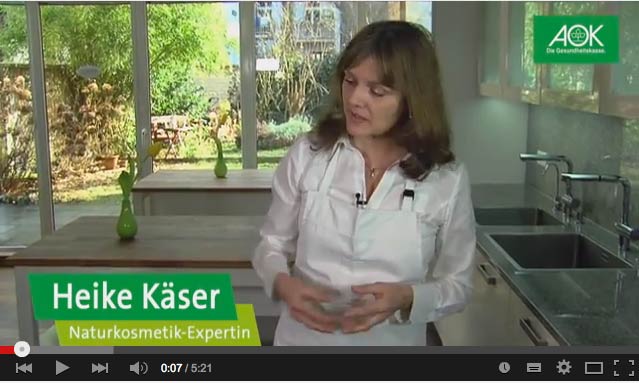Kooperation von Heike Käser mit der AOK Rheinland: Naturkosmetik selber machen