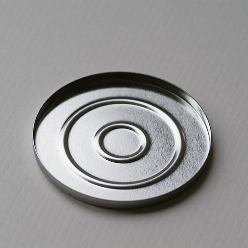 Puderpfanne aus magnetischem Weißblech, 56 mm, in Deutschland hergestellt