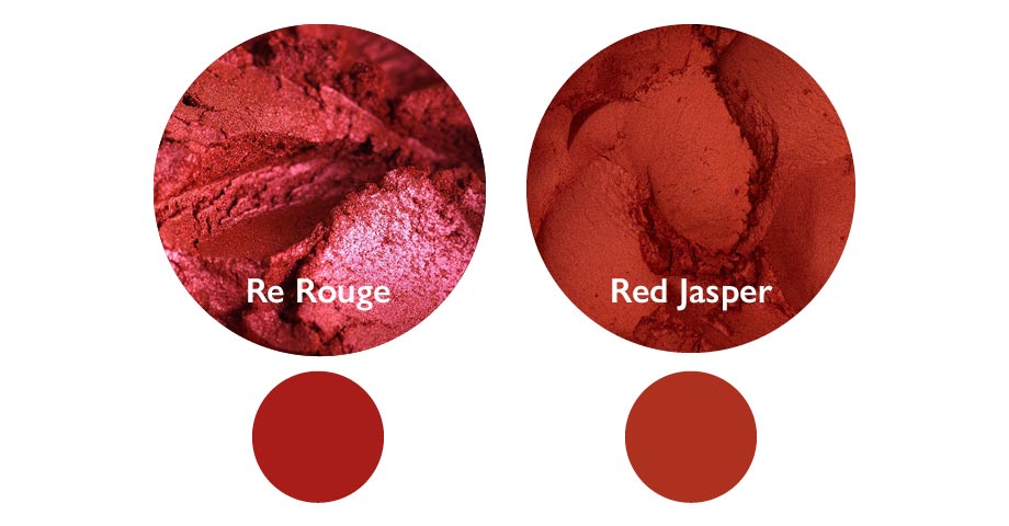 Vergleich: Le Rouge (links) und Red Jasper (rechts)