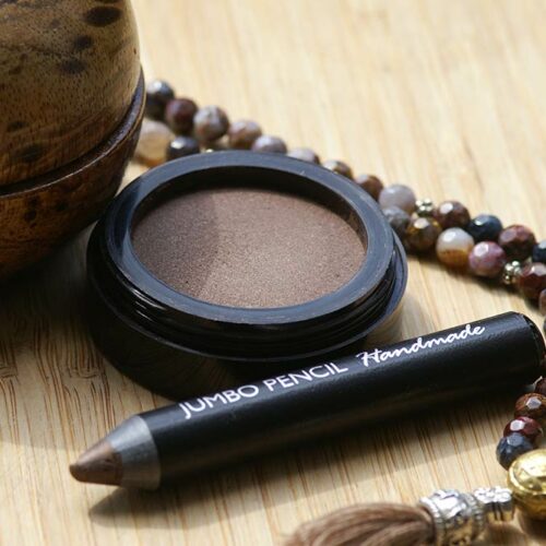 Eye Liner und Eye Shadow mit Colorona® Aborigine Amber (nach Formulierungen von Olionatura®)
