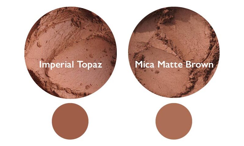 Vergleich: Imperial Topaz und Mica Matte Brown